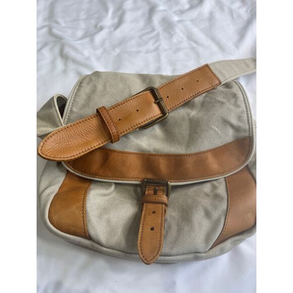 Vintage L.L. Bean Leather and Canvas Cross Body Field Bag - Picture 8 of 12